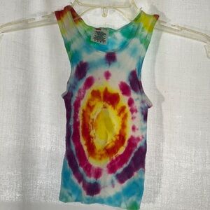 Colorful Tie-Dye Kids Ribbed Tank Top 2T-3T